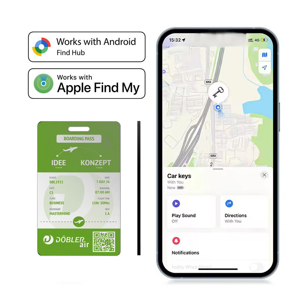 Bluetooth-Tracker Karte "DualTag"